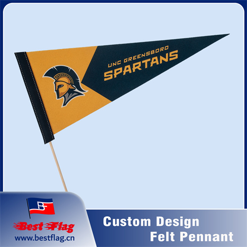 Custom Design Felt Pennant with Stick