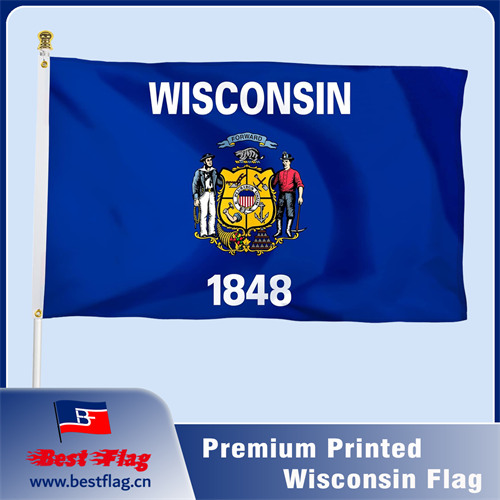 Wisconsin Printed Flag