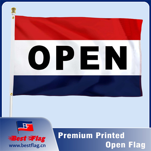 Premium Printed OPEN Flag