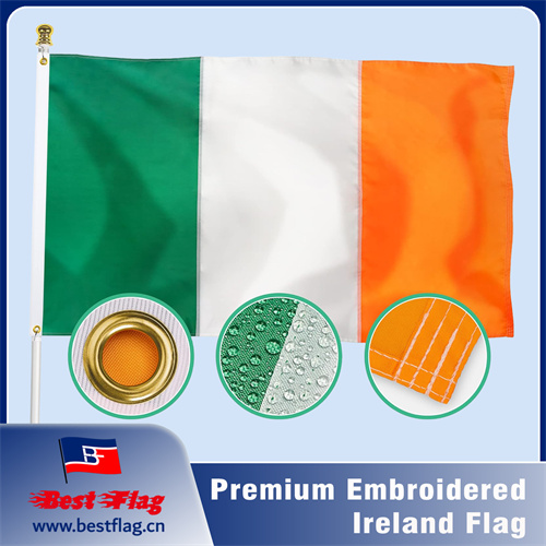 Premium Embroidered Ireland Flag