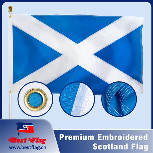 Premium Embroidered Scotland Flag