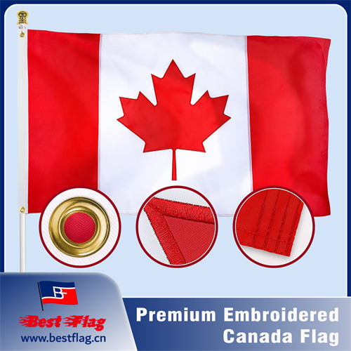 Premium Embroidered Canada Flag