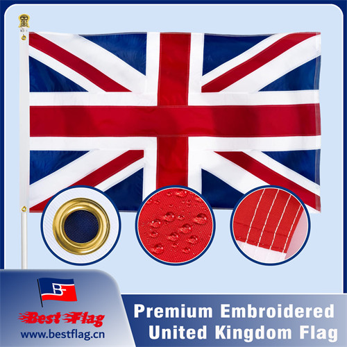 Premium Embroidered UK Flag